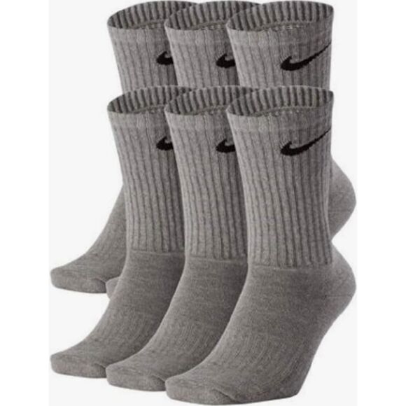 Nike Mens Performance Cotton Cushioned Crew Socks Gray Size 8-12 Large - Picture 1 of 2